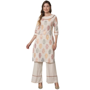 SHOPPING QUEEN Women's Khadi Straight Kurta with Palazzo