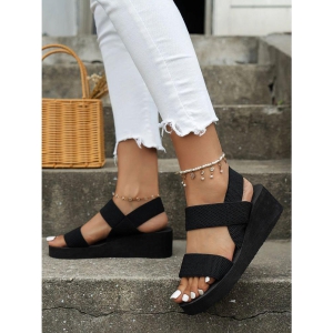 layasa Black Floater Sandals - None