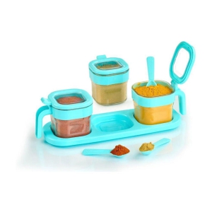 TISYAA - Plastic Assorted Tea/Coffee/Sugar Container ( Set of 3 ) - Assorted