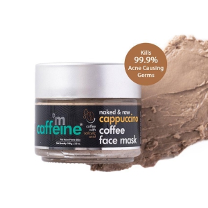 mCaffeine Cappuccino Coffee Face Mask - Kills 99.9% Acne Causing Germs with Salicylic Acid (100 g)