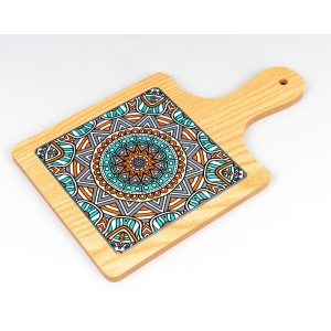 WOOD AND PRINT HAND PLATTERS-SET OF 2 ( turkish delight and sultans touch )