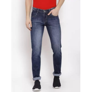 Men Slim Mid Rise Blue Jeans