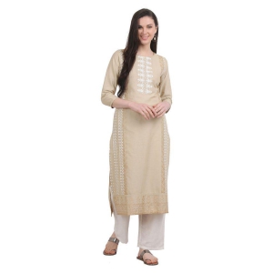 saakaa-khaki-rayon-womens-straight-kurti-pack-of-1-xxl