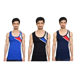 Flame Mens Gym Vests - Pack of 3-100 / Random