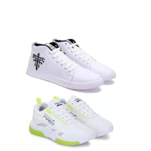 Ababil sport shoe lace up and flip-flop white color running shoes for men