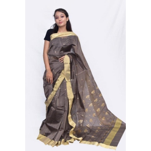 Tribes India Handwoven Chanderi Silk Saree 1TTXSARMP03932-04