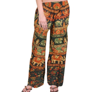 Rosin Casual Trousers from Pilkhuwa with Printed Elephants