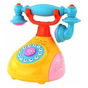 FRATELLI Landline Phone Toy Learning Machine Learn Song for Kids, Multi Color