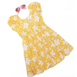 Tillie Dress in Yellow Flowers-6-8 years