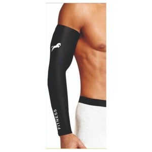 Arm Sleeves For Men & Women Uv Protection Arm Finger-less Hand Gloves - Free Size