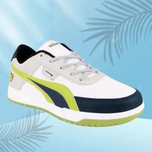 Richale Segastar White Blue and Parrot Green Mens Casual Shoes-6