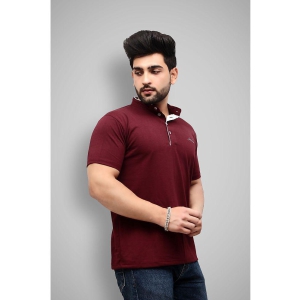 Forbro - Maroon Cotton Blend Regular Fit Men's T-Shirt ( Pack of 1 ) - None