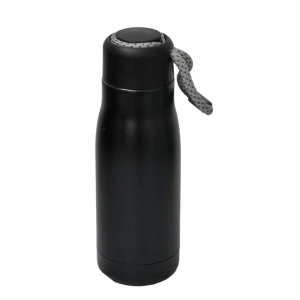 Metallic Vacuumed Insulated Stainless Steel Flask, 350 ML-Black