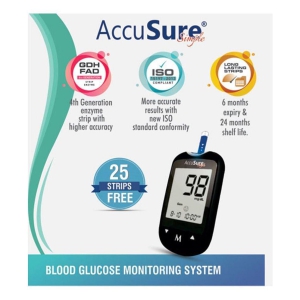 Accusure india SIMPLE METER WITH 25 STRIPS TD: 4183 Expiry March 2024