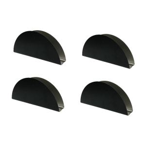 Dynore Stainless Steel Napkin Holder 4 Pcs - Black