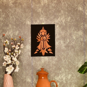 Handcrafted Terracotta Durga Wall Art: Home Decor