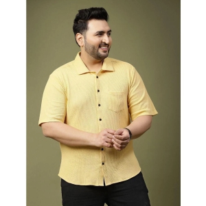 Rigo Cotton Blend Slim Fit Solids Half Sleeves Men's Casual Shirt - Yellow ( Pack of 1 ) - None