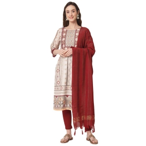 SHOPPING QUEEN Women's Muslin Straight Kurta Pant set with Dupatta