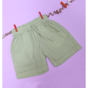 Katha Stitch Shorts in Pista Green-4-6 years