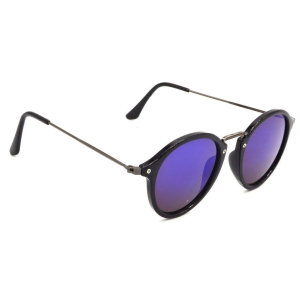 Hrinkar Violet Round Glasses Grey Frame Best Goggles for Men & Women - HRS429-BK-GRY-BU