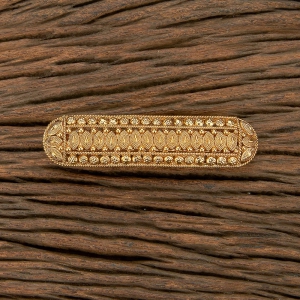 Antique Plain Gold Hair Clip With Gold Plating-GOLD