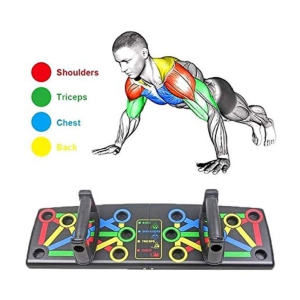 ODDISH  Push Up Board -with 14-in-one Muscle Toning System, Multifunctional Colour Coded Foldable Push up Board for Body Muscle Training - Assorted