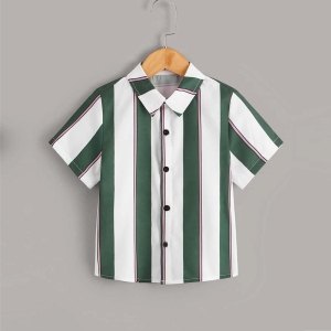 Venutaloza Button Front Striped Shirt For Boy.-5 Year-6 Year