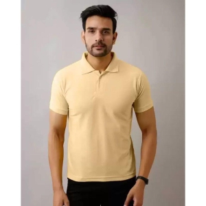 SKYRISE - Beige Cotton Blend Slim Fit Men's Polo T Shirt ( Pack of 1 ) - None