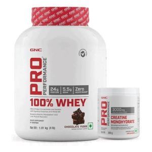 gnc-pro-performance-100-whey-chocolate-fudge-4-lbs-creatine-monohydrate-250gm-combo