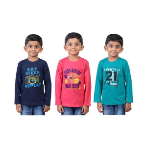 Soft Apparels - Multicolor Cotton Boy's T-Shirt ( Pack of 3 ) - None