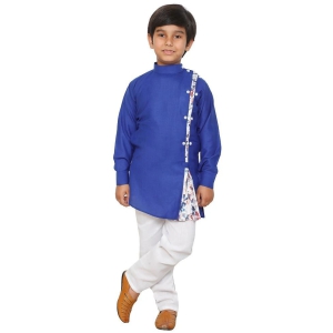 DKGF Ethnic Wear Kurta Pyjama Set for Kids and boys Boys (DE711-73BLUE5) - None