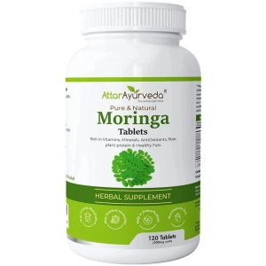 Attar Ayurveda Moringa Tablets 120 Tablets, 500 mg each | Pure and Natural, Highly Nutritious