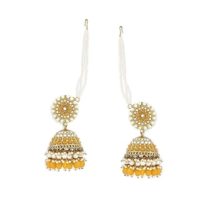 Yellow orange earrings