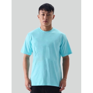 AKTIF Cotton Regular Fit Printed Half Sleeves Mens T-Shirt - Sky Blue ( Pack of 1 ) - None