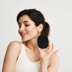 Bamboo Charcoal & Milk Facial Sponge - Set of 2