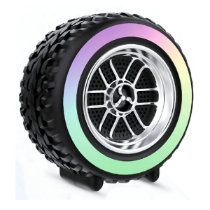 VEhop RGB TYRE 10 W Bluetooth Speaker Bluetooth V 5.1 with USB,SD card Slot,Call function Playback Time 10 hrs Black - Black