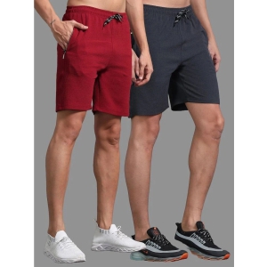 JILZ Multi Polyester Mens Shorts ( Pack of 2 ) - None