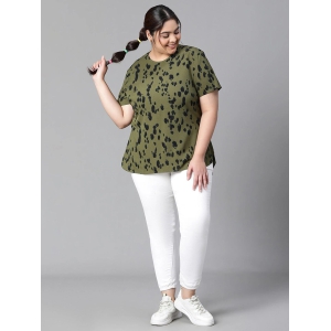 Oxolloxo Plus Size Animal Printed Top