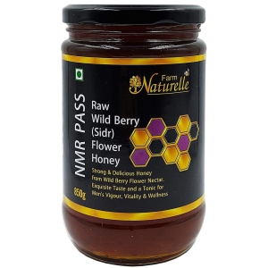 Farm Naturelle-Raw, 100% Natural (NMR Tested, Pass, Certified) Wild Berry (Sidr) Flower Honey(850Gram) Glass Bottle.