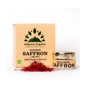 Hillpure Organic Kashmiri Saffron | Keshar | Lab Tested Certified Grade A+ (1gram) 1 gm