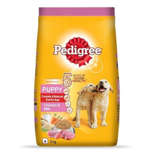 Pedigree Puppy Dry Dog Food Food, Chicken & Milk Pack of 2 x 3 kgs