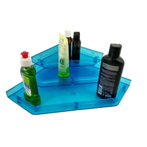 Unbreakable ABS Plastic Combo of  12 by 12 inch 10 by 10 inch and 8 by 8 inch Designer  Look  Blue Color Wall Shelf