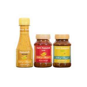 Kasundi (Mustard Sauce) & Aam Kasundi (Mango-Mustard Sauce) - Pack of 3 (100g each)