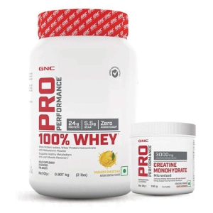 gnc-pro-performance-100-whey-mango-2lbs-creatine-monohydrate-100gm-combo