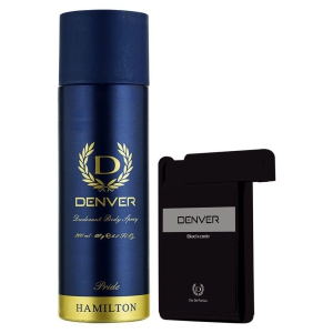 Denver Pride & Black Code Pocket Perfume Combo Men Deodorant Spray 218 Ml