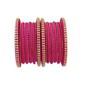 Stylish Alloy Women & Girls Ball Chain Bangles with Intricate Bagdi Thread Design - Ball Chain Bangles - Bagdi Thread Bangles - Traditional Bangles for Wedding, Party, Anniversary