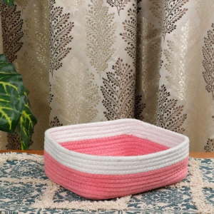 cotton-shelf-basket-rectangular-dual-bright-color-10x85x4-white-pink