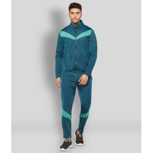 Glito - Blue Polyester Regular Fit Colorblock Mens Sports Tracksuit ( Pack of 1 ) - S