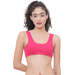 Eve's Beauty Seamless Sports Bra Women Sports Non Padded Bra-s / Hotpink / Cotton Spandex