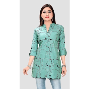 Meher Impex - Green Rayon Womens Straight Kurti ( Pack of 1 ) - None